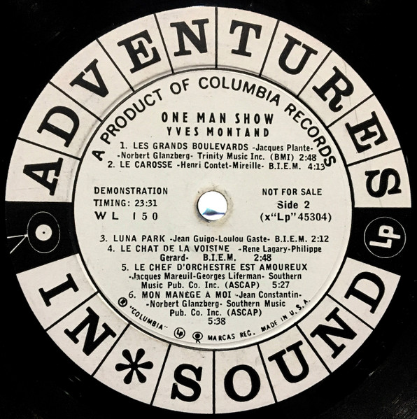 Yves Montand - One Man Show (LP, Album, Mono, Promo)
