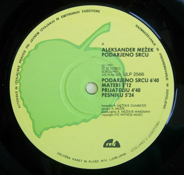 Aleksander Mežek - Podarjeno Srcu (LP, Album)