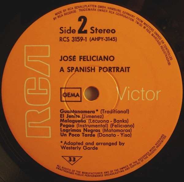 JosÃ© Feliciano - A Spanish Portrait Of (2xLP, Comp, RE, Gat)