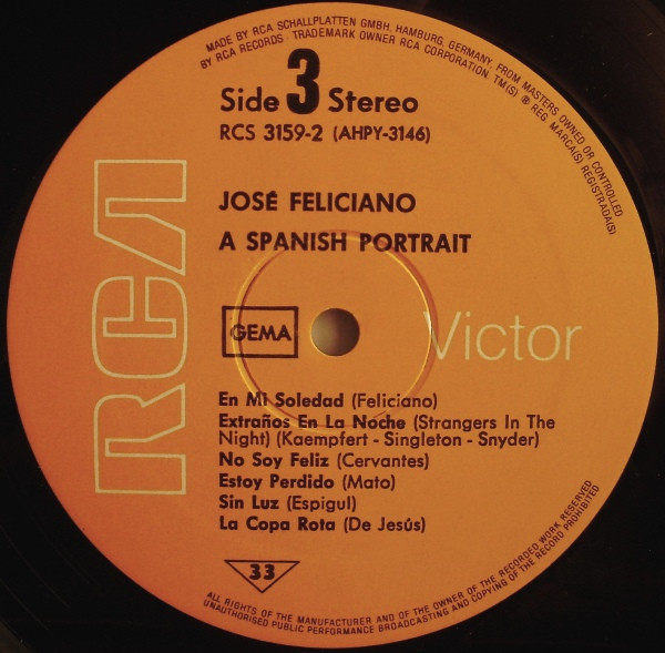 JosÃ© Feliciano - A Spanish Portrait Of (2xLP, Comp, RE, Gat)