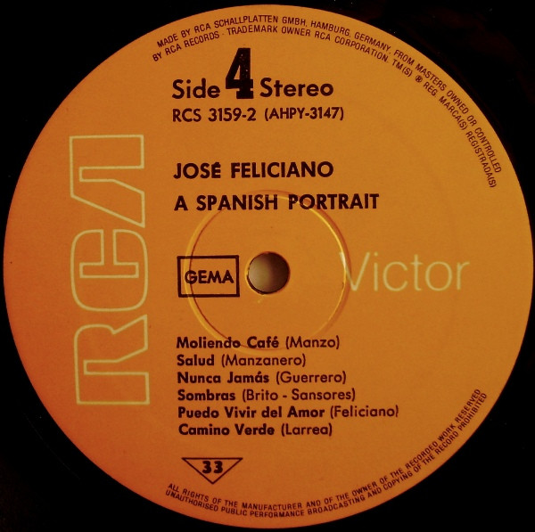 JosÃ© Feliciano - A Spanish Portrait Of (2xLP, Comp, RE, Gat)