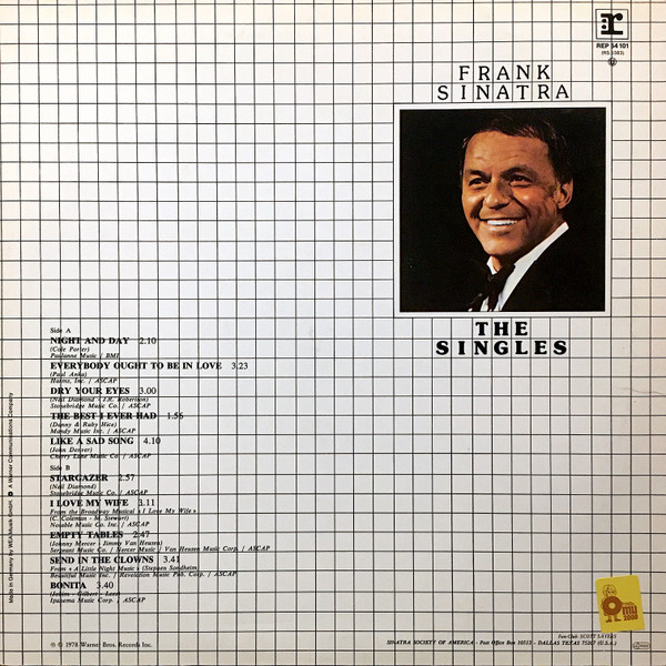 Frank Sinatra - The Singles (LP, Comp)