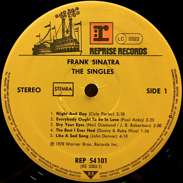 Frank Sinatra - The Singles (LP, Comp)