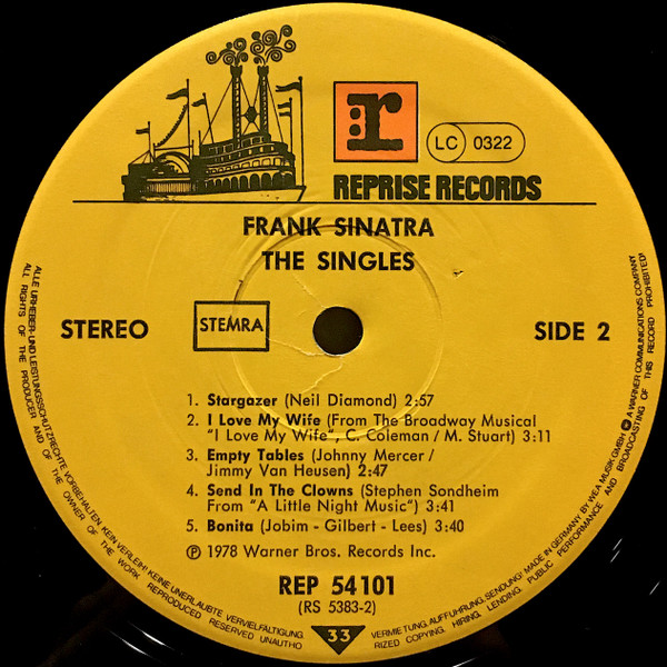 Frank Sinatra - The Singles (LP, Comp)