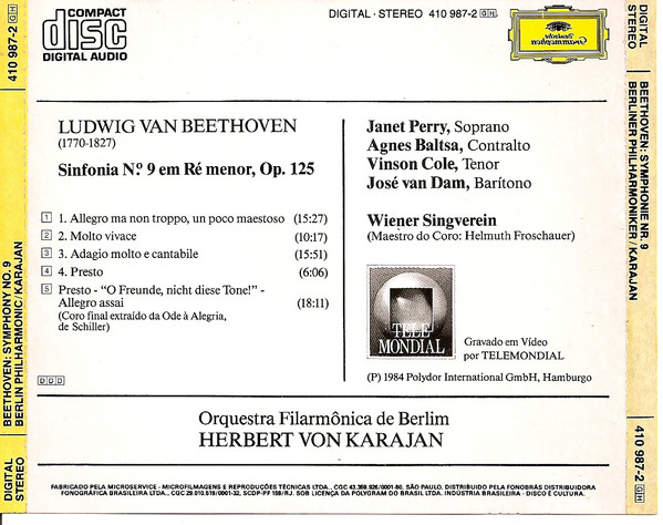 Beethoven* - Karajan* - Berliner Philharmoniker - Symphonie No. 9 (CD, Album)