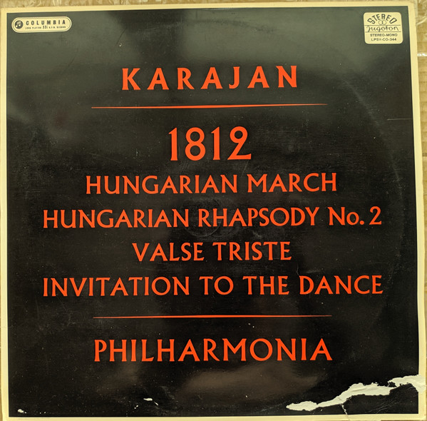 Karajan*, Philharmonia* - 1812 / Hungarian March / Hungarian Rhapsody No. 2 / Valse Triste / Invitation To The Dance (LP, RE)