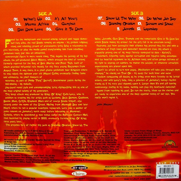 Sizzla - Blaze Up The Chalwa (LP, Album)