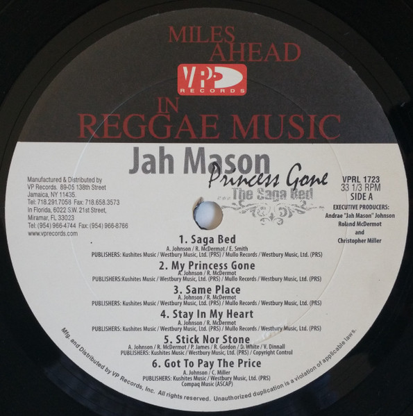 Jah Mason - Princess Gone... The Saga Bed (LP, Album)
