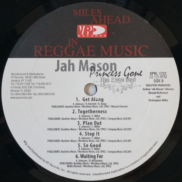 Jah Mason - Princess Gone... The Saga Bed (LP, Album)