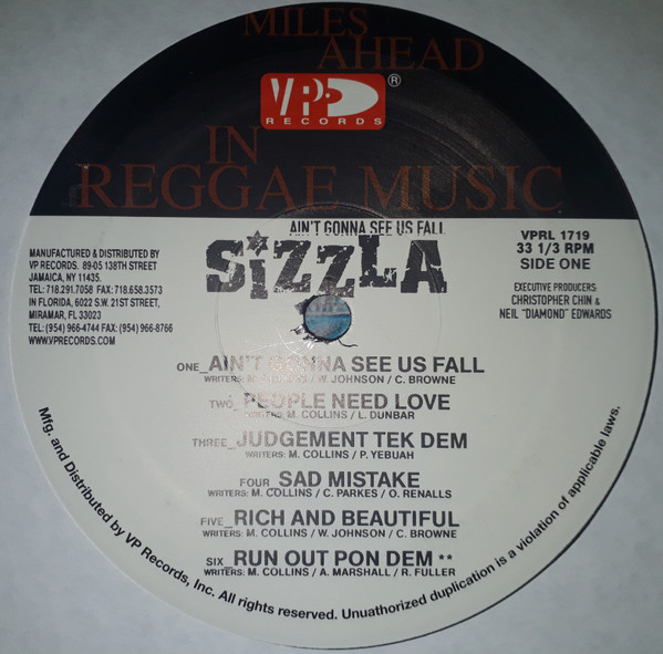 Sizzla Kalonji* - Ain't Gonna See Us Fall (LP, Album)