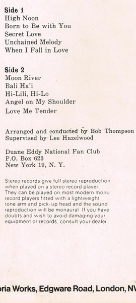 Duane Eddy - Twangy Guitar Silky Strings (LP, Album, RE)