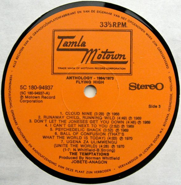 The Temptations - Anthology 1964-1973 (2xLP, Comp)