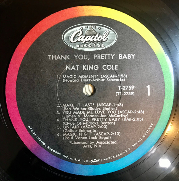 Nat King Cole - Thank You, Pretty Baby (LP, Album, Mono)