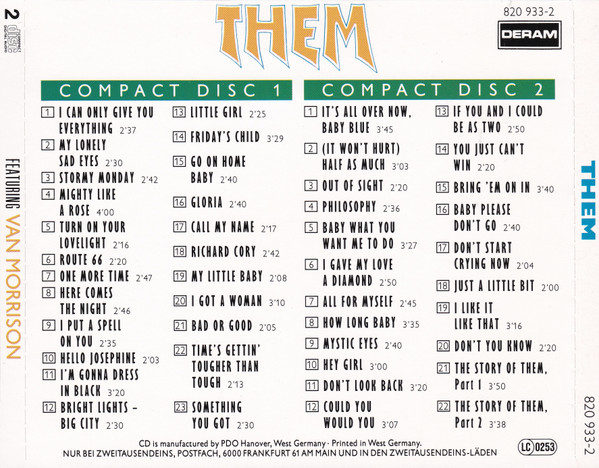 Them (3) Featuring Van Morrison - Them Featuring Van Morrison (2xCD, Comp)