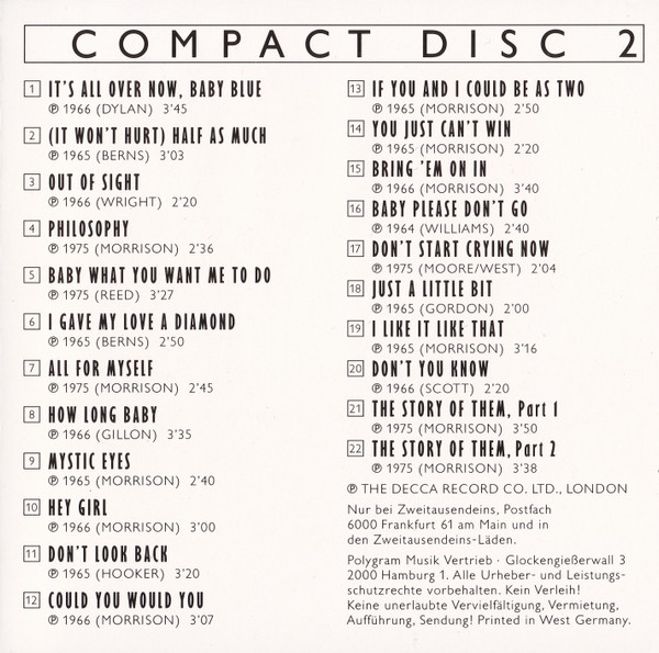 Them (3) Featuring Van Morrison - Them Featuring Van Morrison (2xCD, Comp)