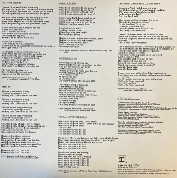 Randy Newman - Sail Away (LP, Album)
