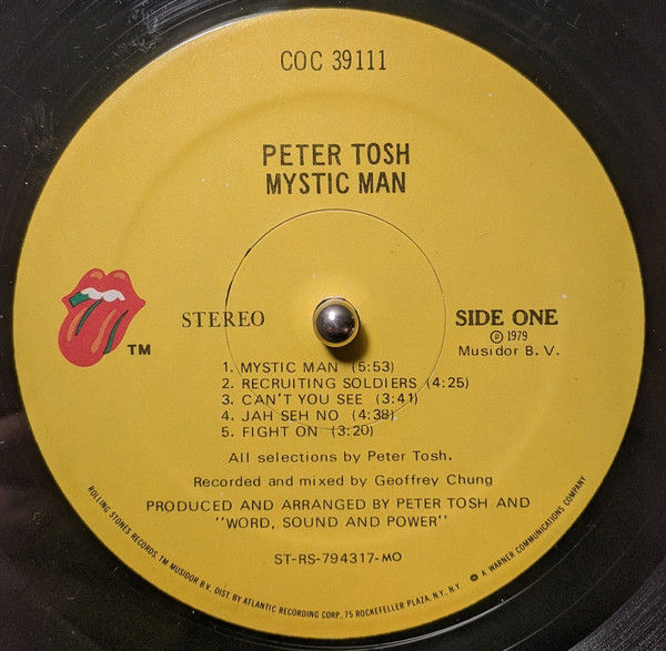 Peter Tosh - Mystic Man (LP, Album)