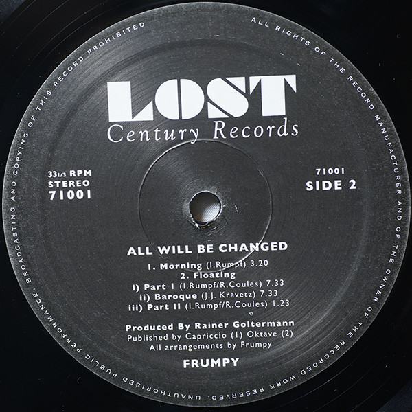 Frumpy - All Will Be Changed (LP, Album, RE, 180)
