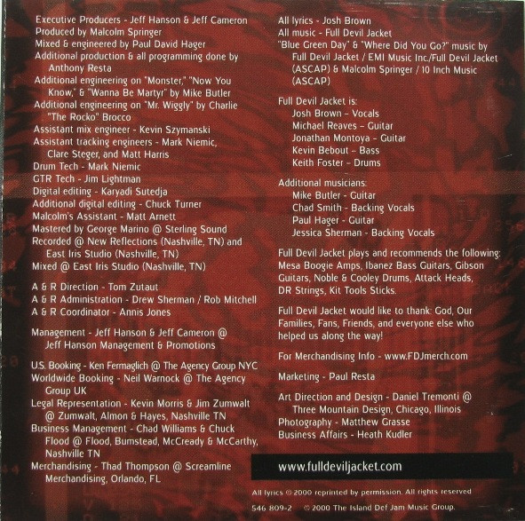 Full Devil Jacket - Full Devil Jacket (CD, Album)