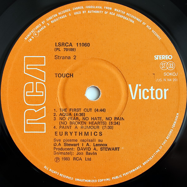 Eurythmics - Touch (LP, Album)