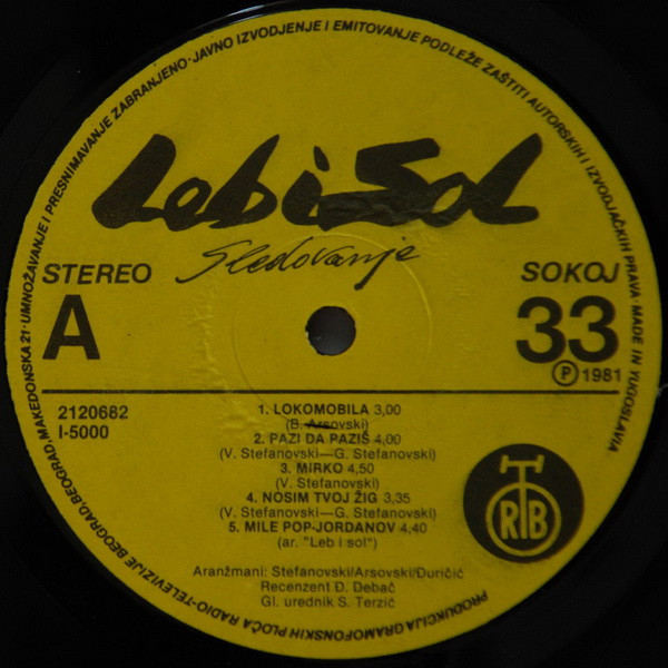 Leb I Sol - Sledovanje (LP, Album)
