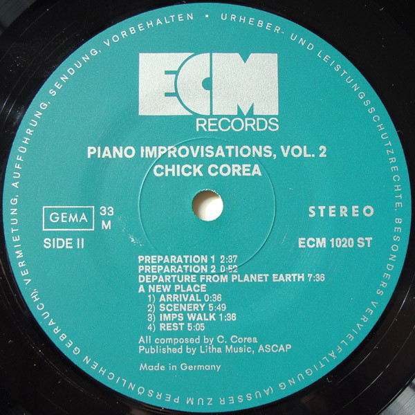 Chick Corea - Piano Improvisations Vol. 2 (LP, Album)