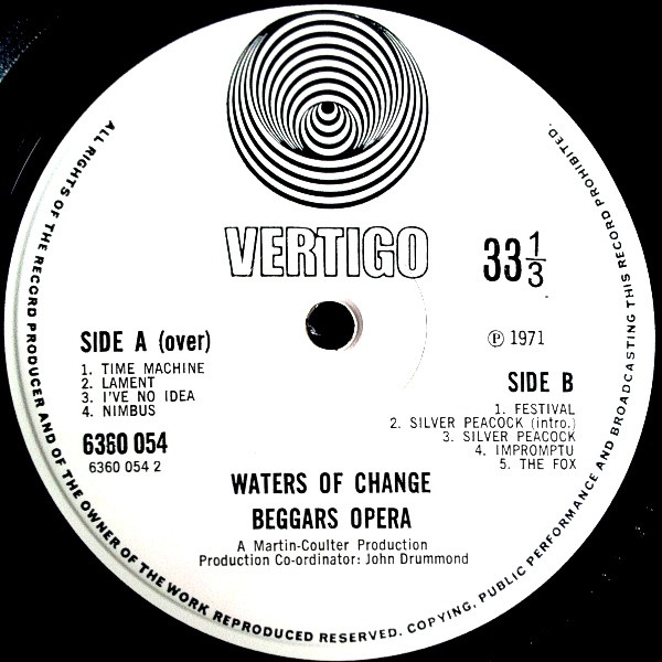 Beggars Opera - Waters Of Change (LP, Album)