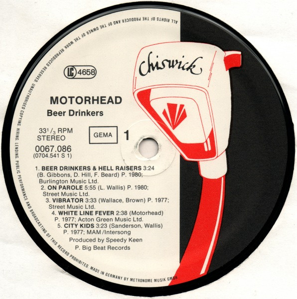 Motörhead - Beer Drinkers (LP, Comp)