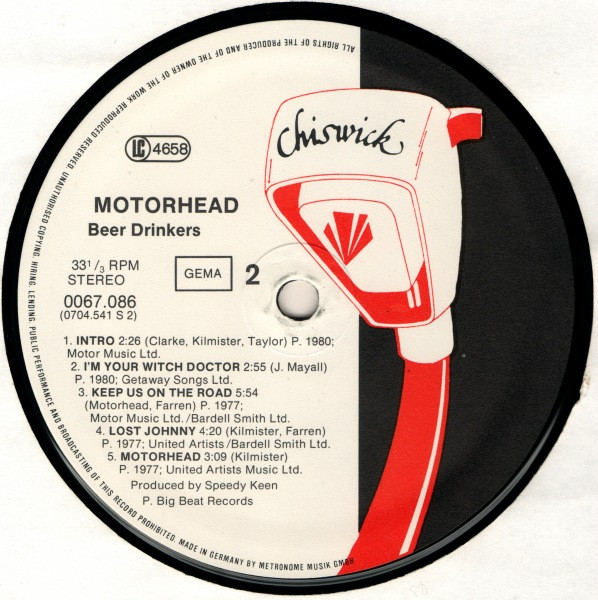 Motörhead - Beer Drinkers (LP, Comp)