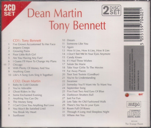 Tony Bennett ,& Dean Martin - Dean Martin & Tony Bennett (2xCD, Comp)