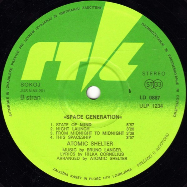 Atomic Shelter* - Space Generation (LP, Album)