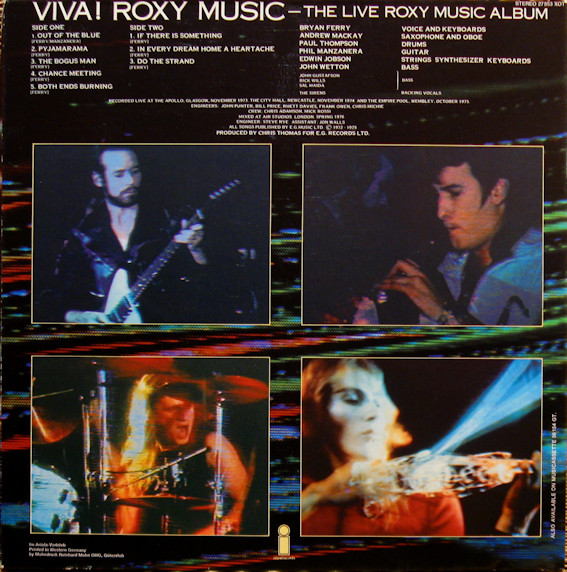 Roxy Music - Viva! Roxy Music - The Live Roxy Music Album (LP, Album, Gat)