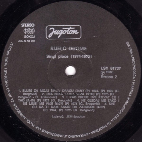 Bijelo Dugme - Singl Ploče (1974-1975) (LP, Comp)