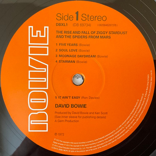 David Bowie - The Rise And Fall Of Ziggy Stardust And The Spiders From Mars (LP, Album, RE, RM, 180)
