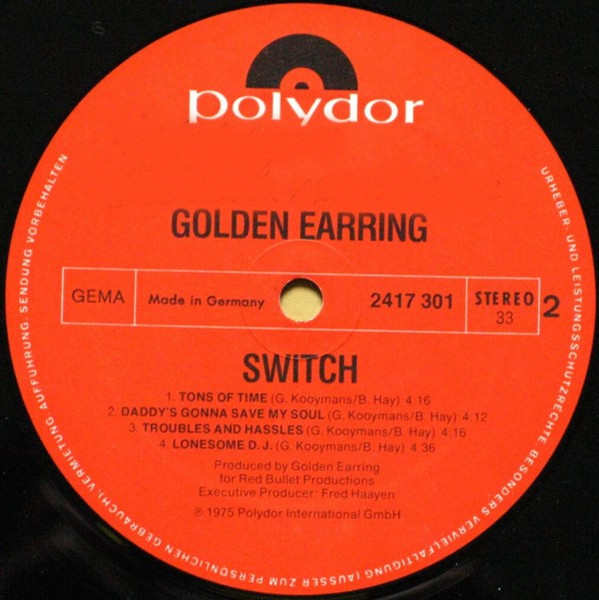 Golden Earring - Switch (LP, Album)