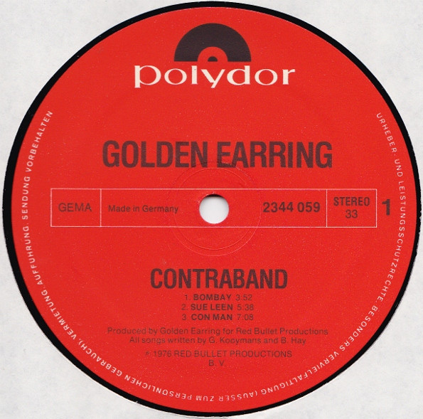 Golden Earring - Contraband (LP, Album)