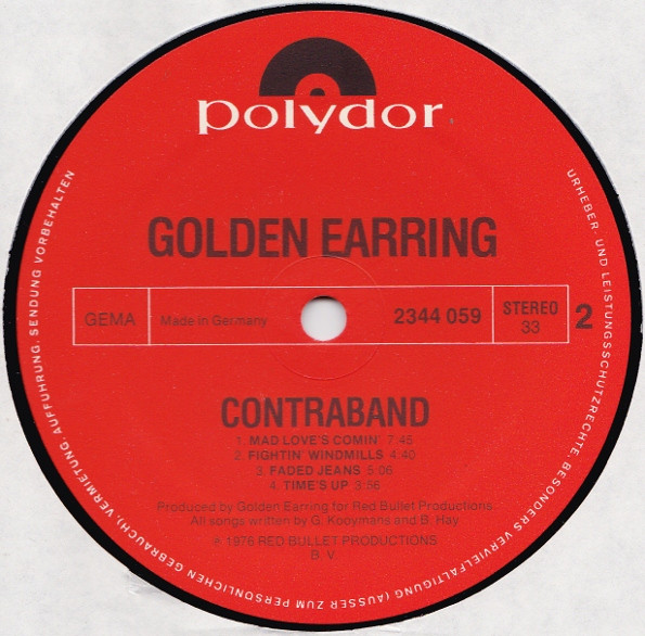 Golden Earring - Contraband (LP, Album)