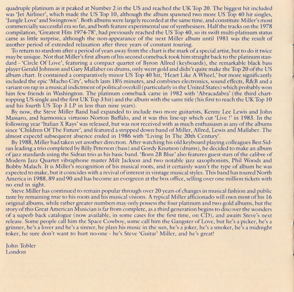 Steve Miller Band - The Best Of 1968 - 1973 (CD, Comp)