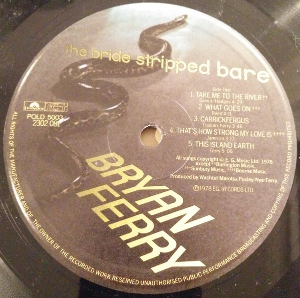 Bryan Ferry - The Bride Stripped Bare (LP, Album)