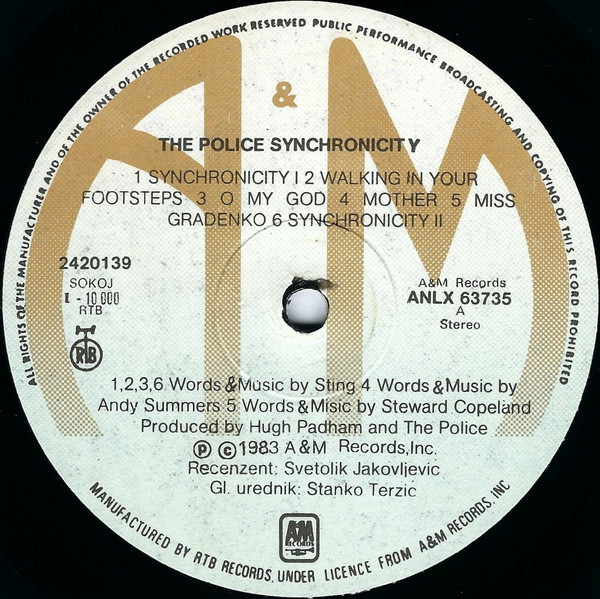 The Police - Synchronicity (LP, Album)