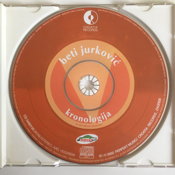 Beti JurkoviÄ‡ - Kronologija - 20 Izvornih Snimaka (CD, Comp, Mono)