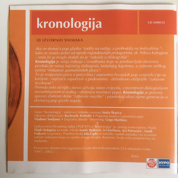 Beti JurkoviÄ‡ - Kronologija - 20 Izvornih Snimaka (CD, Comp, Mono)