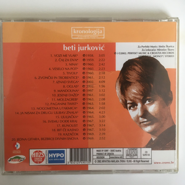 Beti JurkoviÄ‡ - Kronologija - 20 Izvornih Snimaka (CD, Comp, Mono)