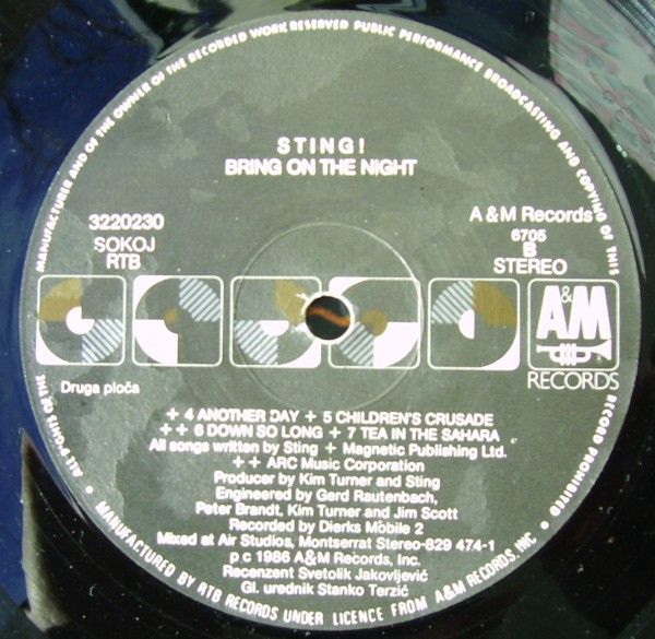 Sting - Bring On The Night (2xLP, Album)