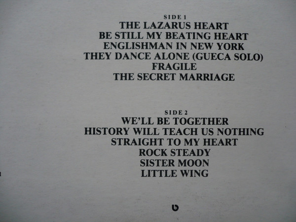 Sting - ...Nothing Like The Sun (LP, Album, Whi)