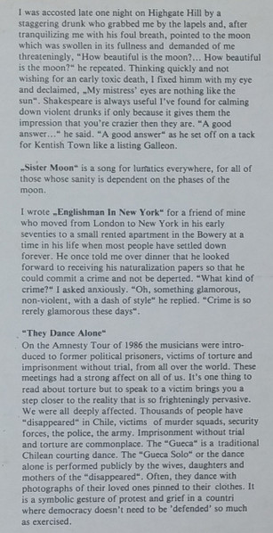 Sting - ...Nothing Like The Sun (LP, Album, Whi)