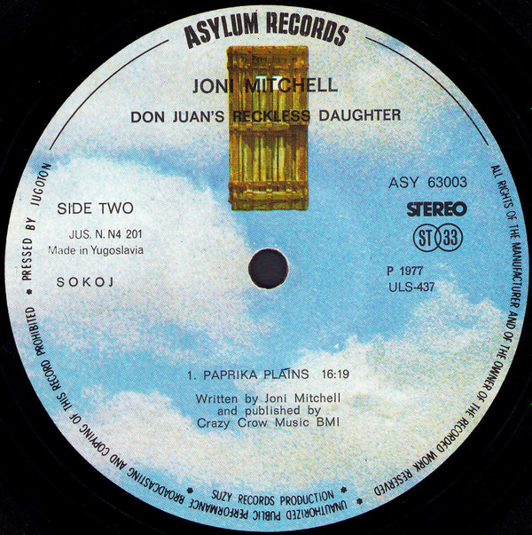 Joni Mitchell - Don Juan's Reckless Daughter (2xLP, Album)