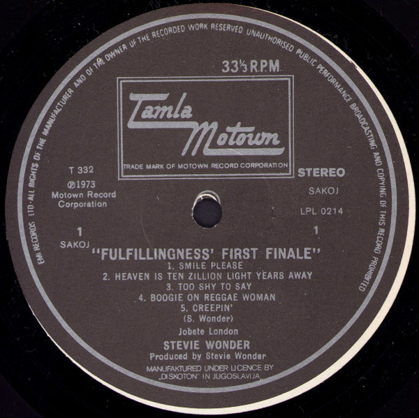 Stevie Wonder - Fulfillingness' First Finale (LP, Album)
