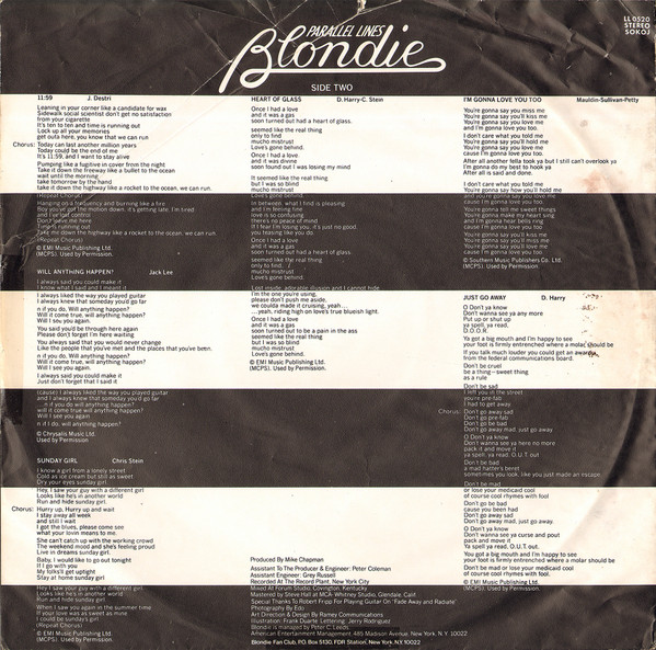 Blondie - Parallel Lines (LP, Album)