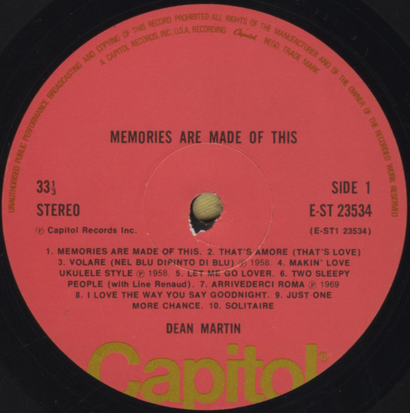 Dean Martin - Memories Are Made Of This (LP, Comp)